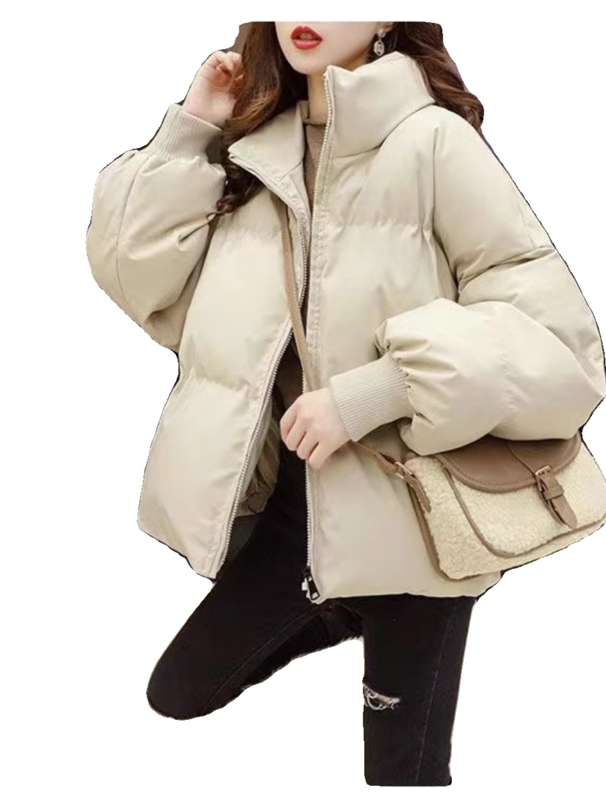 Winter Glossy Down Parka women's Waterproof Coat Embroidery jacket large size Loose Winter Warm Thick Parka Women Jacket 210819