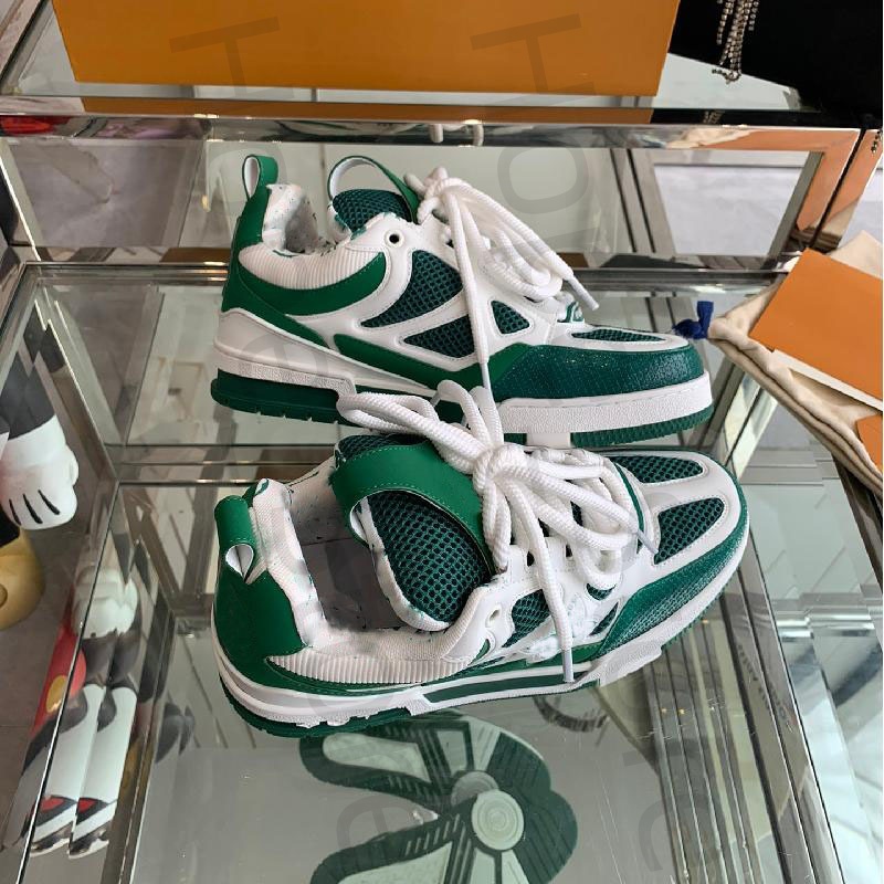 Hot Sale Designers Skate Shoes Men Women Sneakers Calfskin Black White Pink Green Orange Purple Dghate Luxurys Platform Skateborad Trainers Dhgate a01