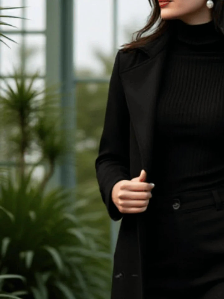 French Retro Trench Coat DoubleBreasted Warm Autumn Winter Elegant Windbreaker Women Wardrobe Essential Give Belt 251231