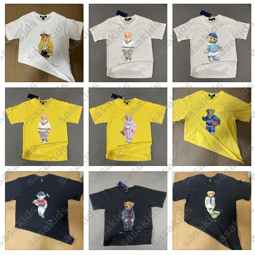 Casual cotton teddy bear boys T-shirt kids designer clothes summer girls short sleeved Tshirt childrens clothing round neck tops 55 styles t shirts CSD2601042