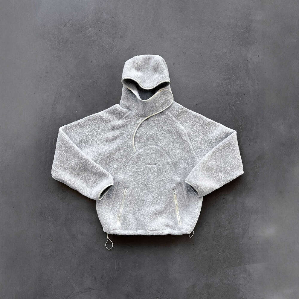 Amazon European and American Cross-Border INS Style Autumn Winter Fleece Personalized Patchwork Fashion Hooded Couple Pullover Sweatshirt