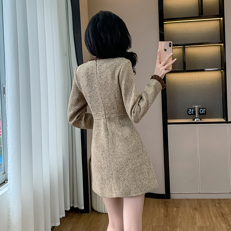 High-end Design High-end Socialite Tea Break Style Figure-hugging Dress A Feminine French-style Elegant Women's Dress In 2026 Autumn Style