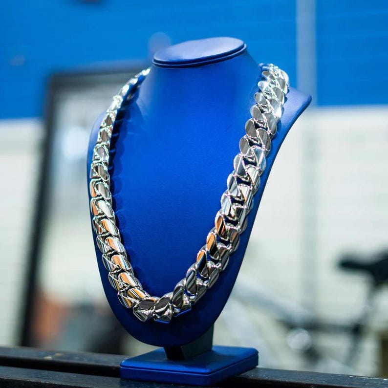 20mm Miami Cuban Link Chain Men Women Chain Cuban Necklace 925 Sterling Silver Handmade Silver Chain bracelet