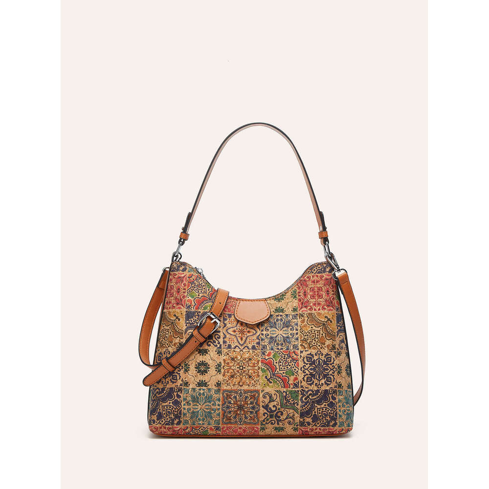 Multi-element Retro Ethnic Style Cork Handbag Single Shoulder