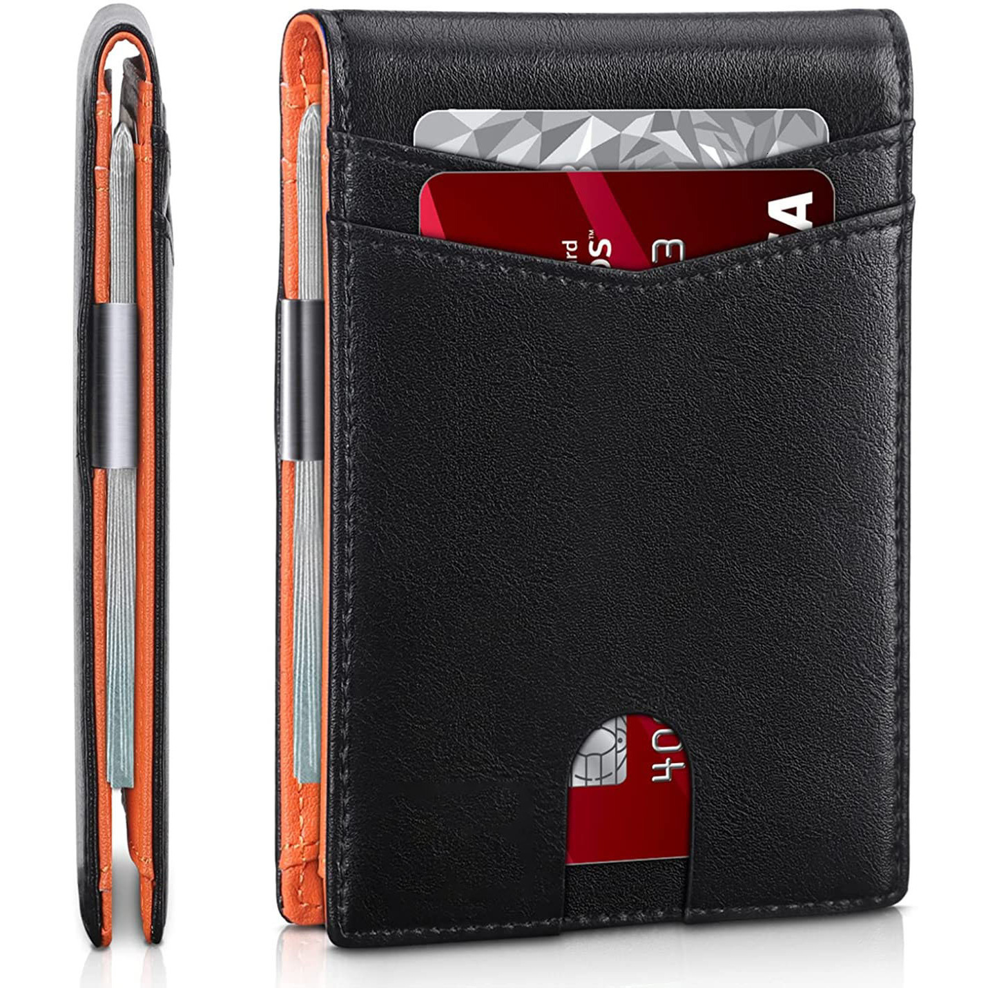 RFID Genuine Leather Small Mini Wallet for Men Short Ultra-thin Male Purse Man Compact Wallets Dollar Price Purses