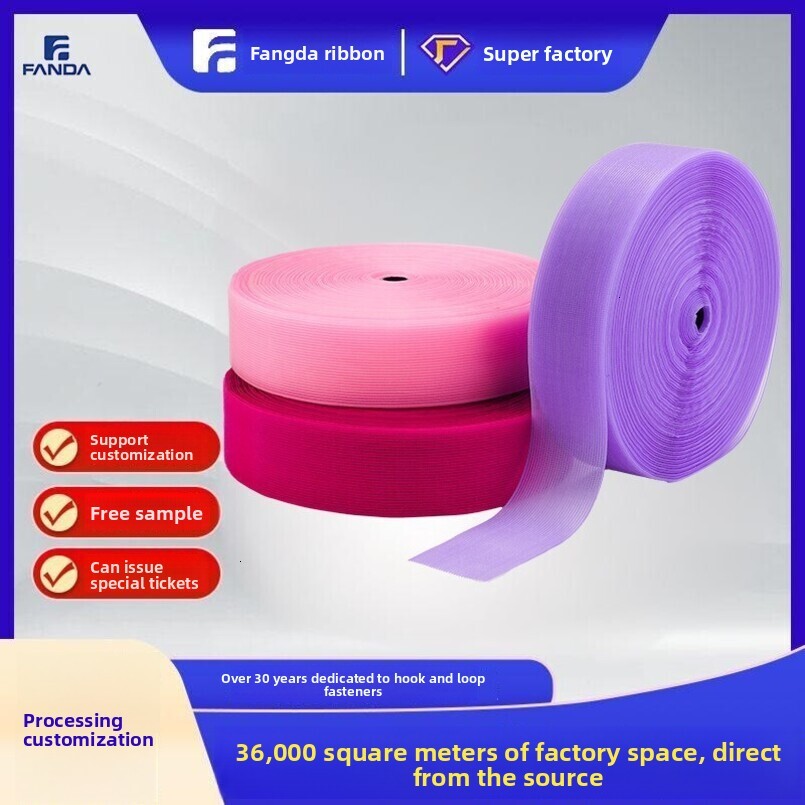 Nylon Tape Roll with Bangs Hair Single Hook Black and White Magic Patch Custom Adhesive Fastener