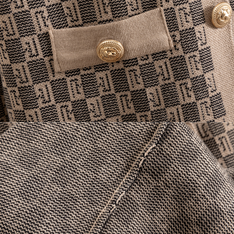 European new fashion style knitted suit women's spring and autumn vest sweater cardigan pants three piece set trendy