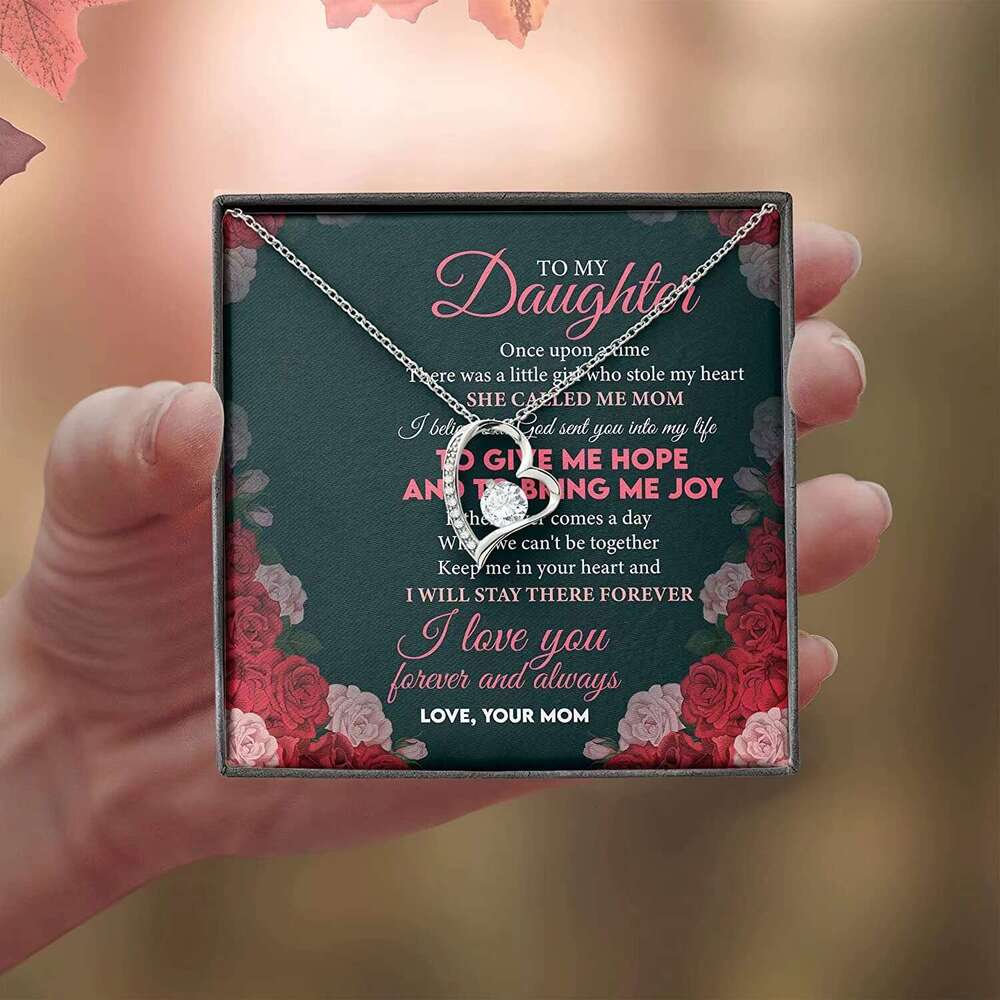 S925 Sterling Silver Heart Necklace for Women European American Simple Pendant Collarbone Chain Perfect Gift for Mom and Daughter