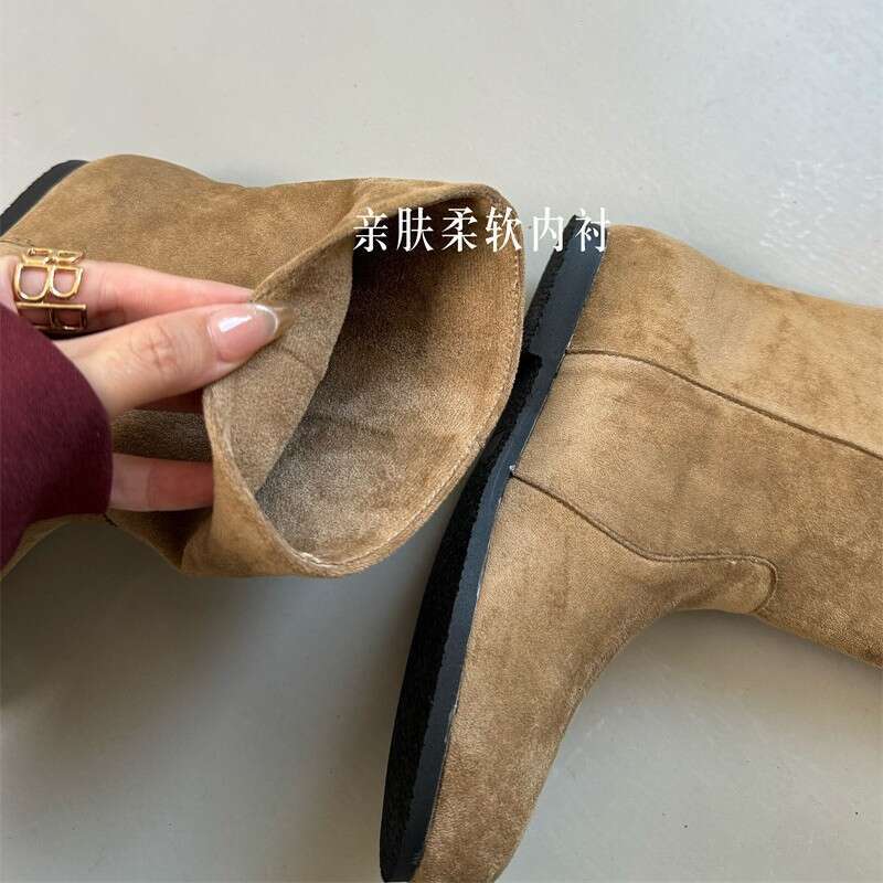 Lazy Style Pile Vintage Western Cowboy 2026 New Autumn Fashion Leopard Print Boken Short Boots for Women