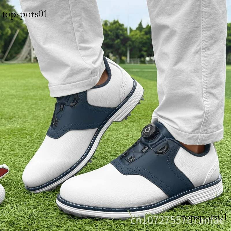 Men Professional Rotating Buckle Outdoor Casual Sports Shoes Anti-Slip Golf Training Sneakers Adult Walking Footwears