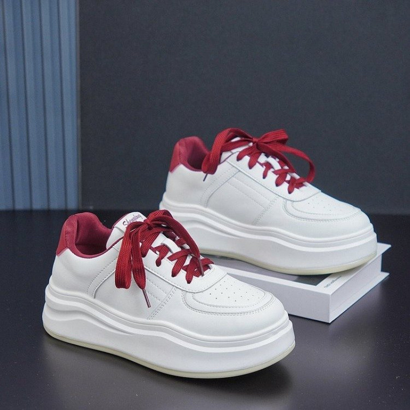 Ddmysports Cm Small Thick Soled Height Increasing White Sneakers For Women Spring New Versatile Burst Pattern Sports Casual Board Shoes Outdoor Shoes