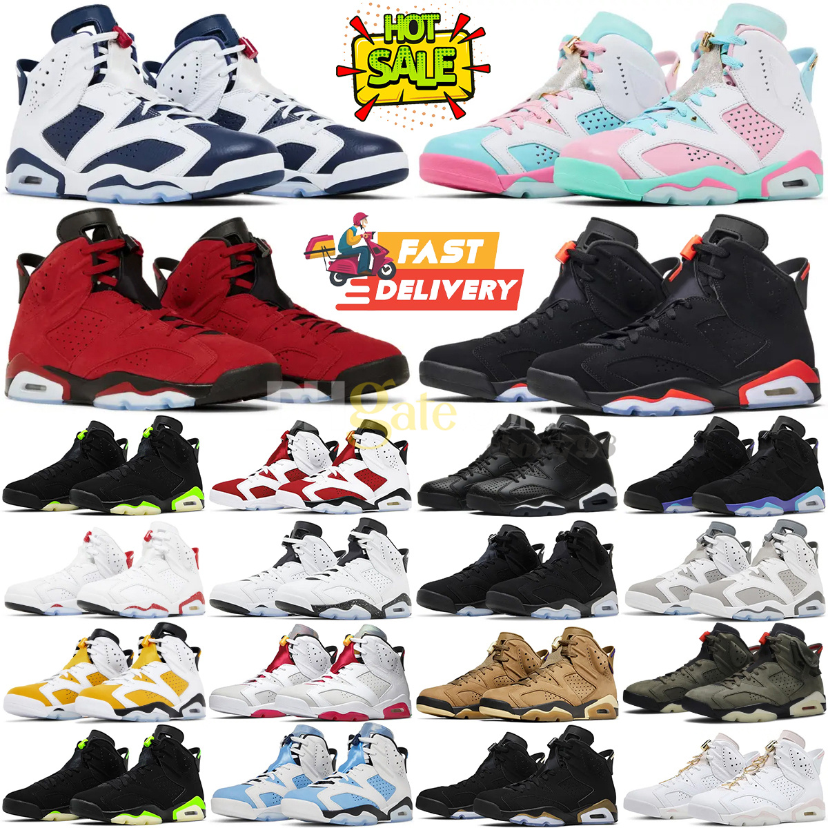 6s 6 Men Basketball Shoes Aqua Toro Bravo Cool Grey UNC Georgetown Midnight Navy Red Oreo University Blue British Khaki Yellow Ochre Sneakers