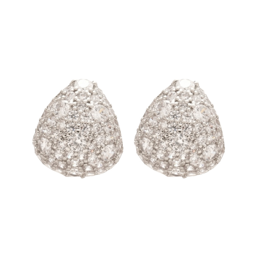 Silver needle zircon water drop bead earrings for women, niche, exquisite, fashionable design, light luxury, high-end feel, earrings