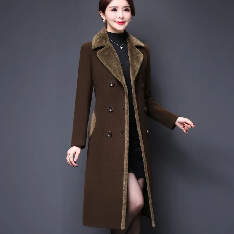 2025 Highquality Fashion Woolen Coat Women Autumn Winter Mediumlength Korean style Casual Outerwear JK286 251216