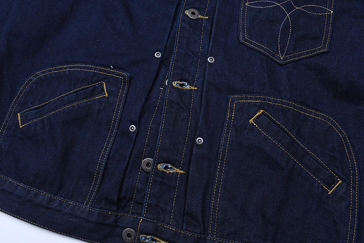 98 Cotton American Vintage Washed Raw Selvedge Denim Jacket Featuring Carriage Buckle and Classic Amekaji Style Stretch 251230