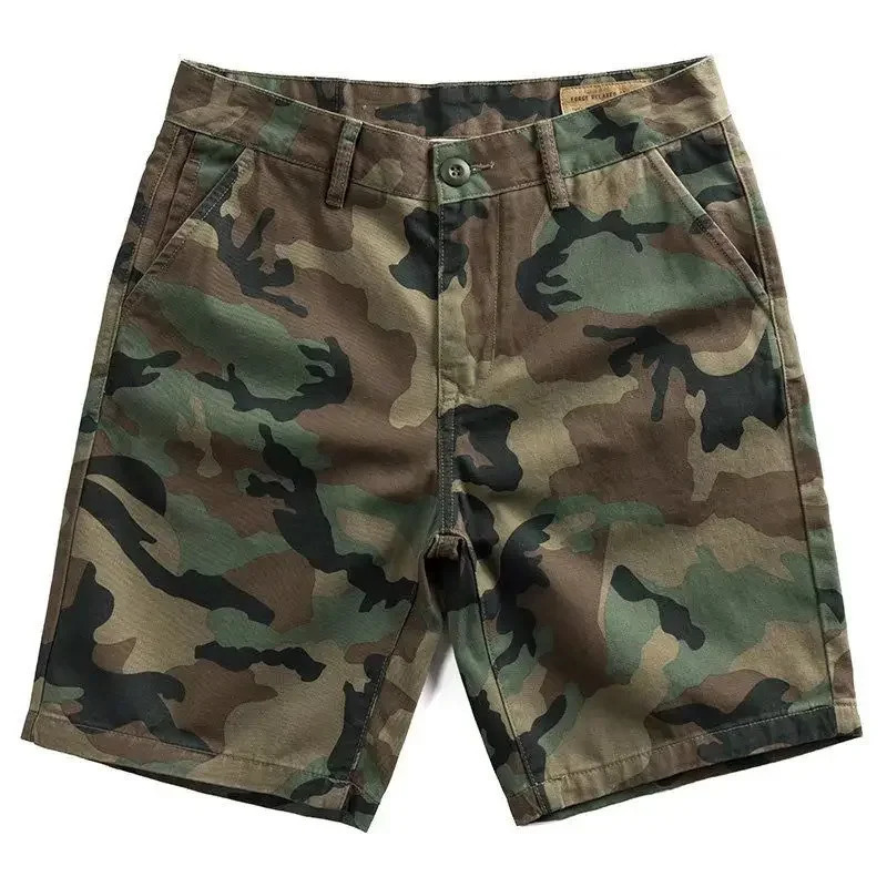 Camouflage with Pockets Mens Cargo Shorts Male Short Pant Camo Nylon Jorts Clothing in Fashion Beautiful Y2k 260104
