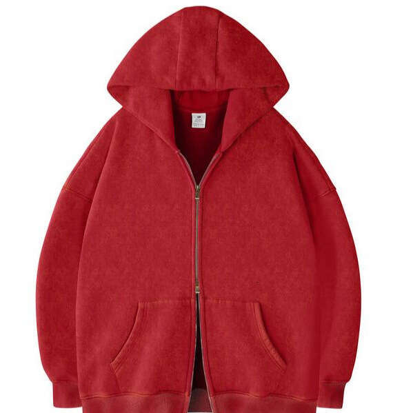 Women's and Men's Oversized Hoodie Heavy Zipper Couple Sweatshirt Retro