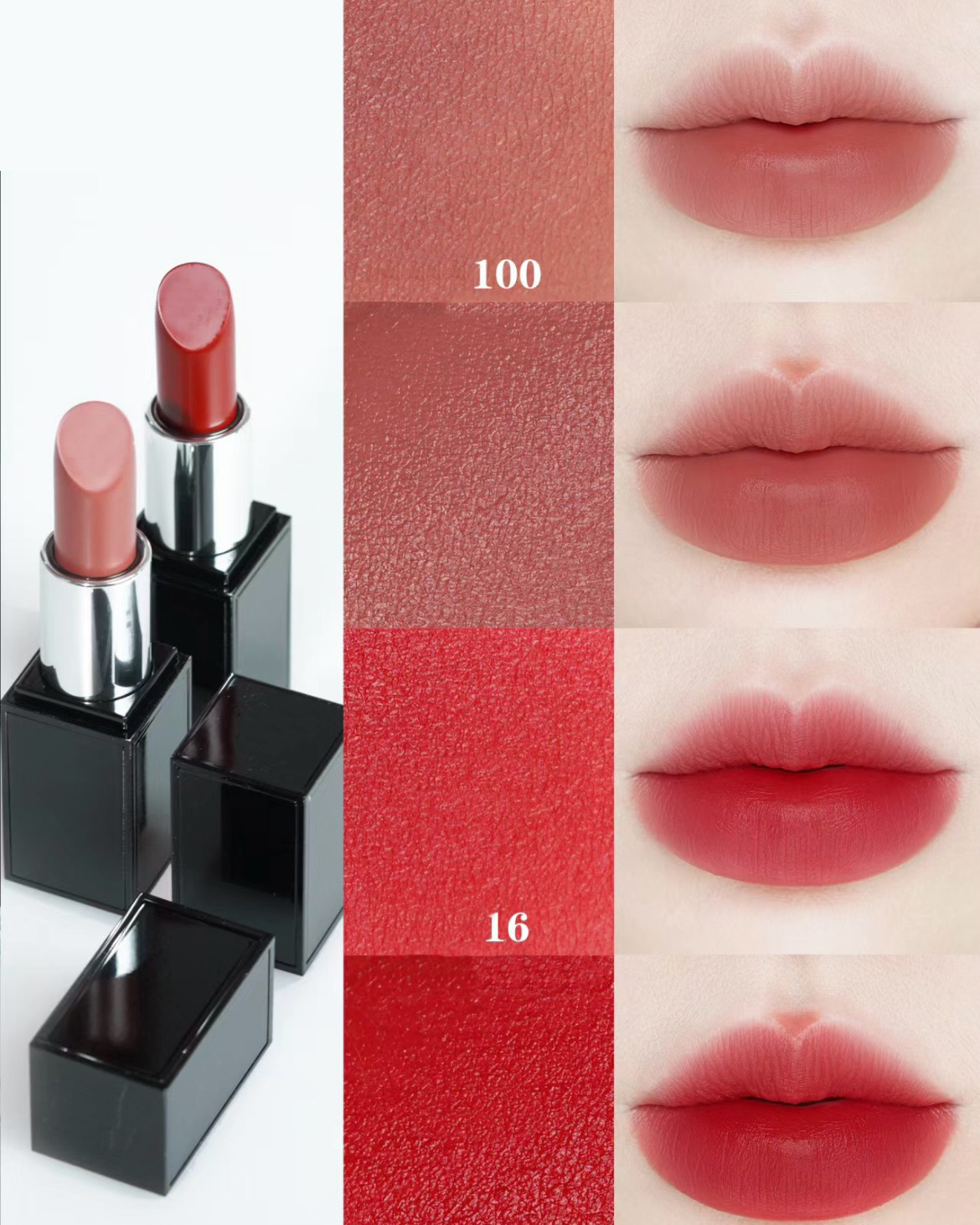 New Brand Black Tube Lacquer Gloss Designer Lipstick Sexy Red Nude Brown For Woman Lips Beauty Makeup Scarlet Lip Color Matte Rouge Lips Cosmetic