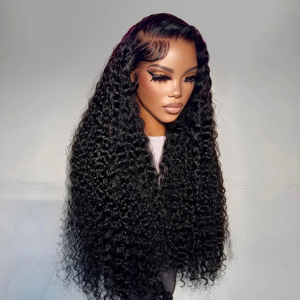 Burmese Curly Glueless Wigs Human Hair Pre Plucked Pre Cut 250% Density13X4 13x6 HD Lace Frontal Wigs for Black Women Wear and Go Glueless Wig 26inch