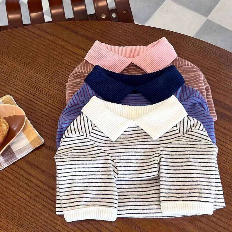 Polo Shirt Breathable Striped Vest Cotton Puppy Summer Clothes Girls Costume Chihuahua Bichon Luxury Dog Pullover 26L0104