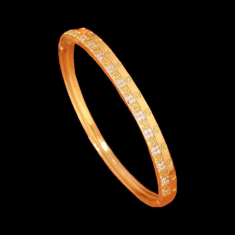 2026 Zircon Bracelet for Women High-End Luxury Simple Bracelet Copper Plated with 18K Elegant Fashion Designer Jewelry Brand niche design jewelry