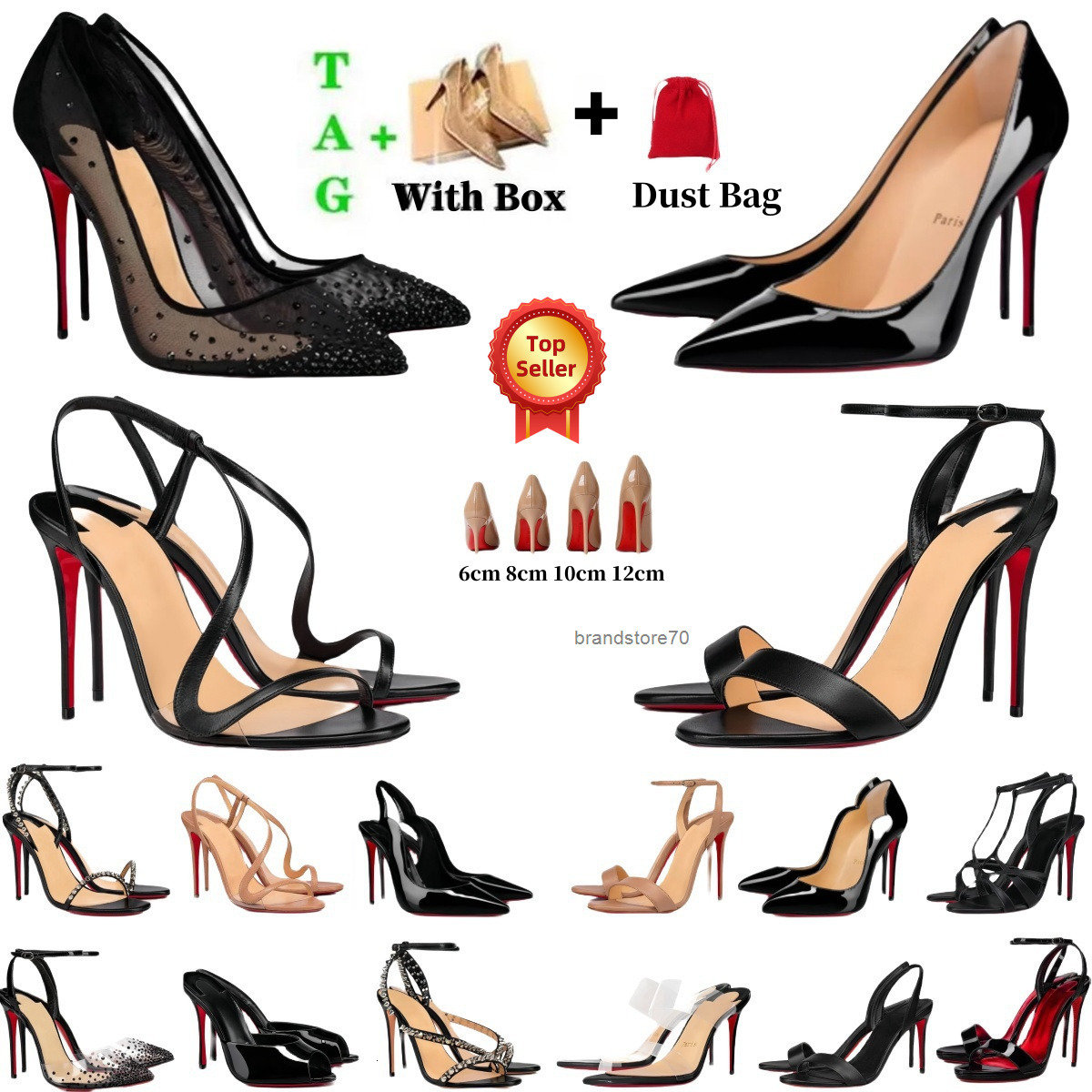 2026 With Box Designers High Heel Red Womens Luxurys Pump Platform Peep-toes Sandals Sexy Pointed Toe Red Sole 6cm 8cm 10cm 12cm Bottom Shoes 35-44