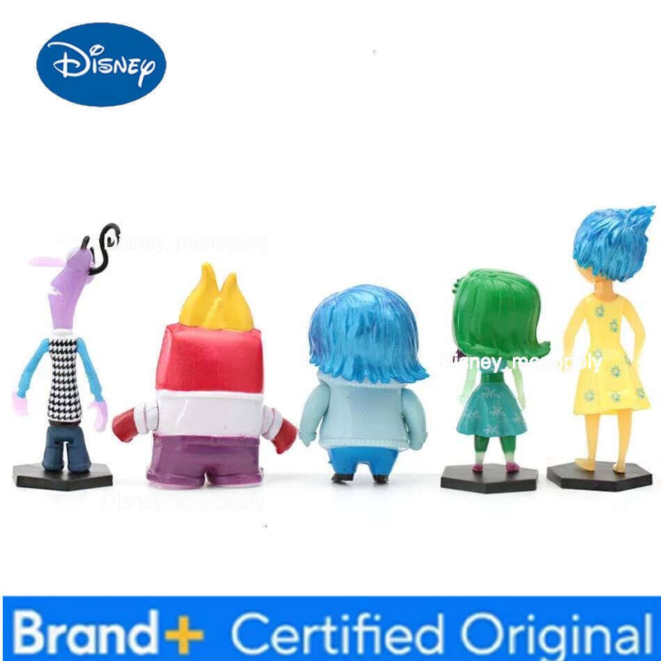 Disney 5/6 pcs Inside Out 2 Anime Joy Sadness Angry Figure Fear Disgust Kit Collection Model Toy Kids Gifts In Stock H260105 H260105