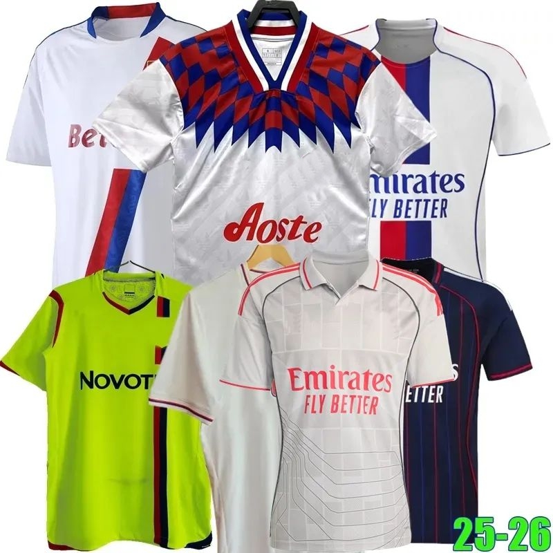 1995 96 2000 01 2008 09 2010 11 12 Lyonnais Retro 2025 2026 Soccer Jerseys LYON Maillot BENZEMA TOLISSO PJANIC JUNINHO SULC ENDRICK MORTON football men kids shirt