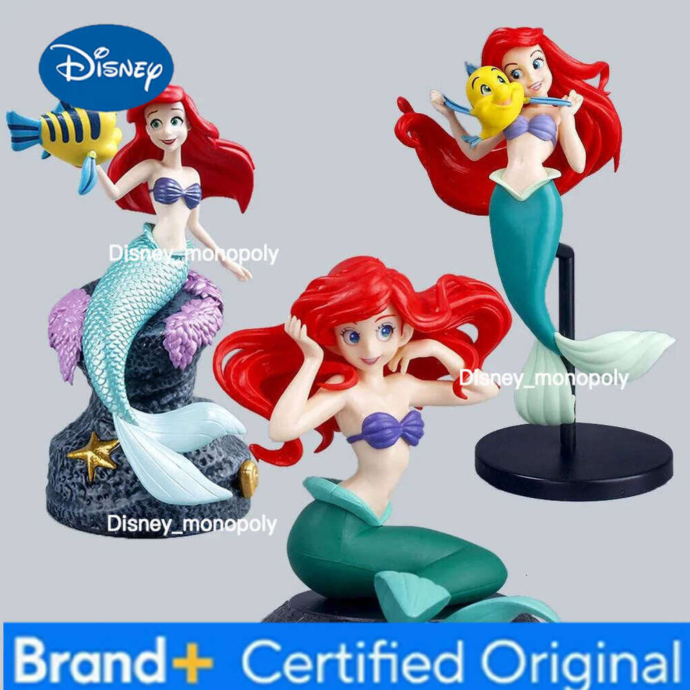 Disney Anime Little Mermaid Action Figure Toys Ariel The Princess Charm Collection Room Desktop Decoration Surprise Gift H260105