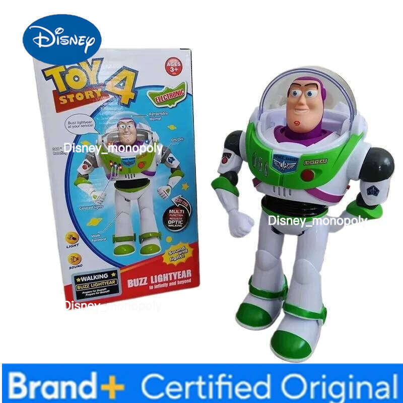 Disney Story Buzz Lightyear Electric Walking Robot Doll Action Figure Pixar Kids Birthday Gift Collectible Model Toy H260105