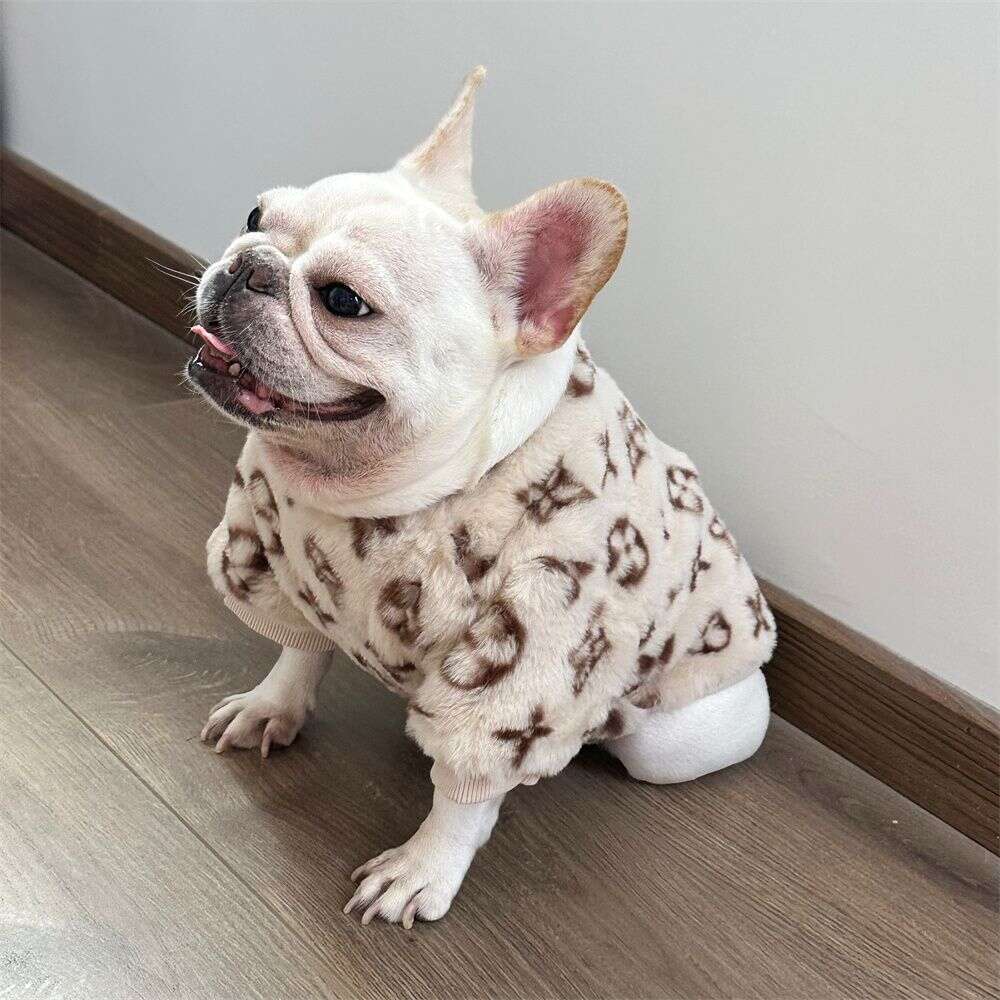Autumn and Winter Dog Clothes French English Bulldog Pug Corgi Pitbull Pet Warm Fleece Thickened Clothing