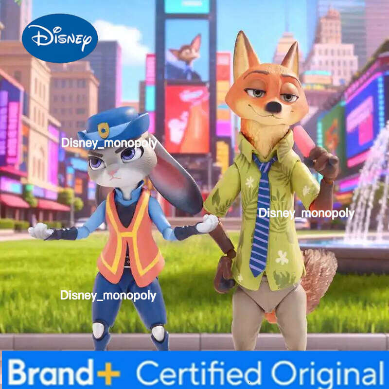 Disney Zootopia Judy Nick Trendy Joint Mobility Figurine Blind Box Collectible Action Figure Model Kt Decorative Ornaments Gift H260105 H260105