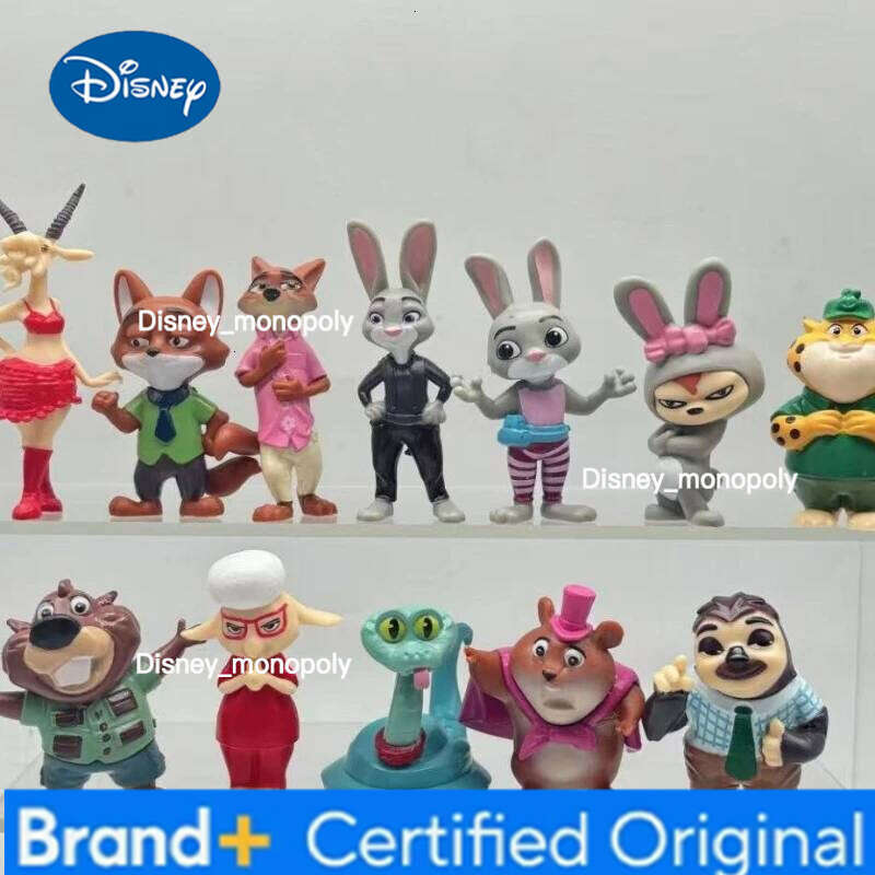 Disney 12Pcs Zootopia 2 Cartoon Anime Nick Fox Judy Gary Action Figure Kawaii Model Doll Toys Room Ornaments Fans Gift H260105