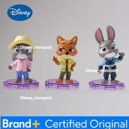 Disney Zootopia Handmade Model Anime Ornament Judy Fox Nick Cartoon Children Toys Doll Gift Action Figure Collectible H260105 H260105
