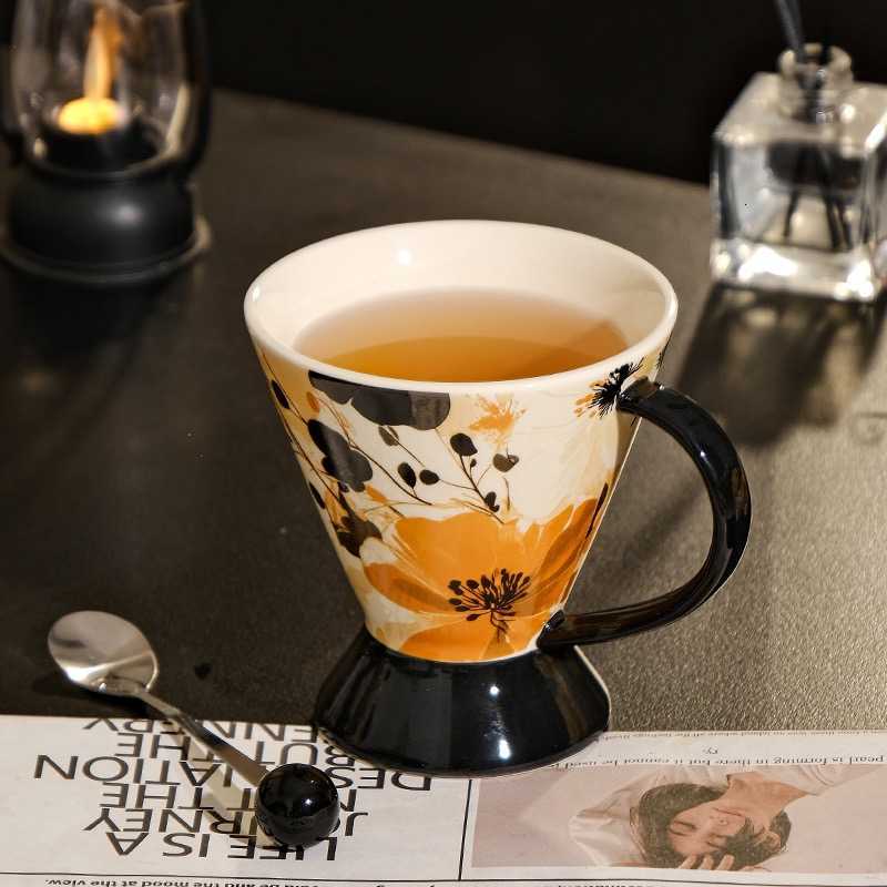 Luxury 2025 New H Family Scepter Series Coffee Cup 250ml Mosaic Handheld Couples Cup Family Breakfast Milk Cup Y250913