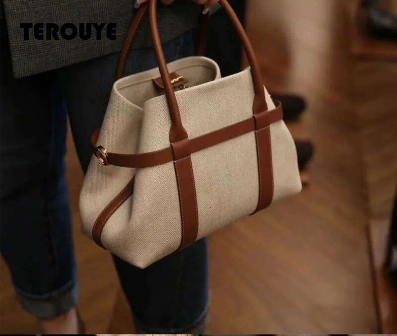 Tote Fashion Handbags Bucket New Lychee Pattern Cowhide Leather Handbag Versatile Ladies Evening Bags Commuter Simple Shoulder Messenger Bag TEROUYE