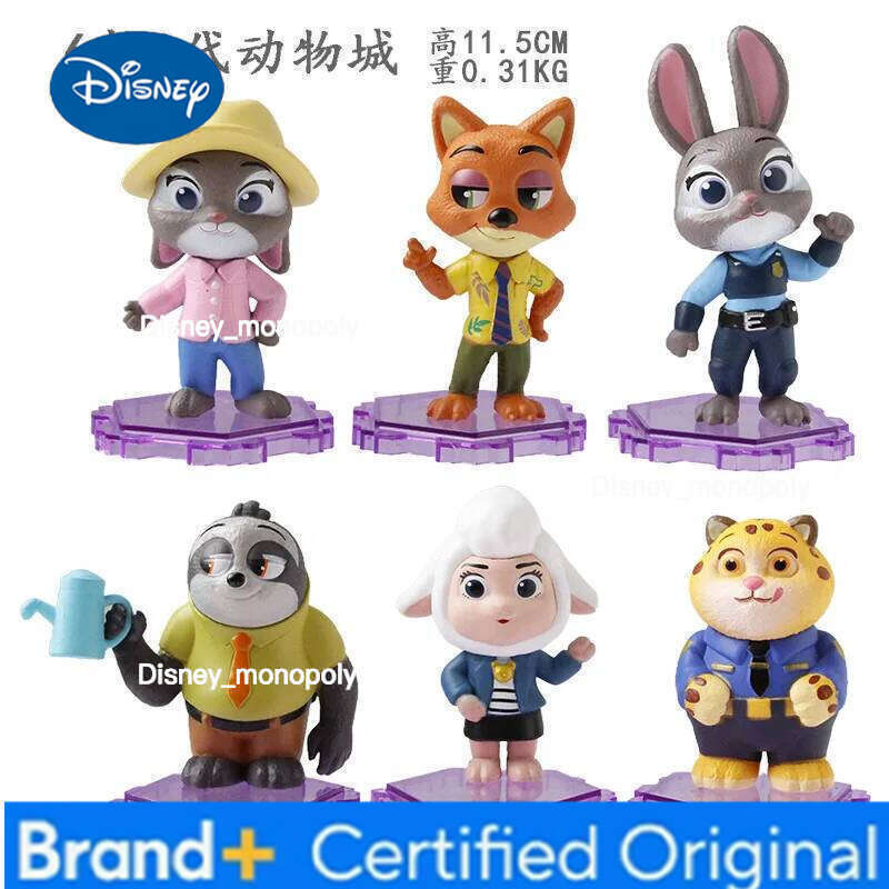 Disney Zootopia 2 Animated Figures Set - Judy Hopps & Nick Wilde Desktop Toys with Movable Parts, Gift for Collectors Display H260105 H260105