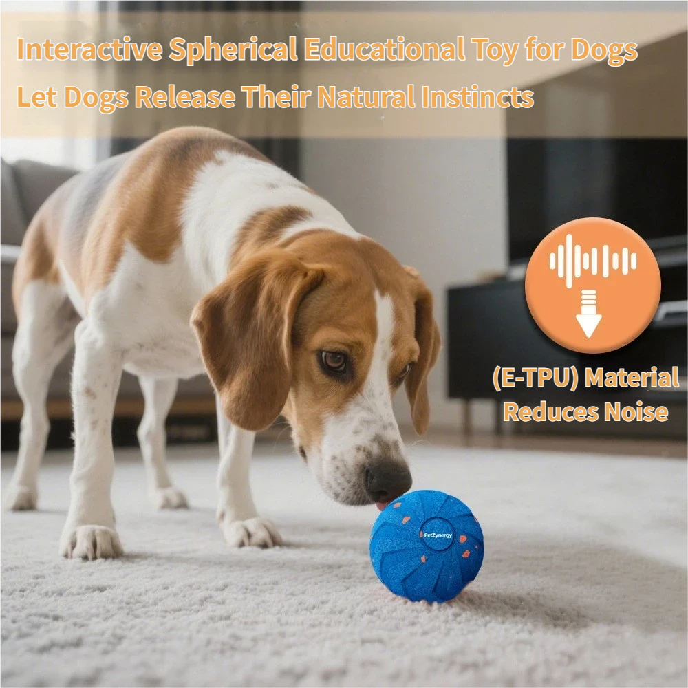 Smart Electric Dog Toy Ball - Waterproof Bite-Resistant ETPU Interactive Bouncing Ball for Dogs to Relieve Boredom