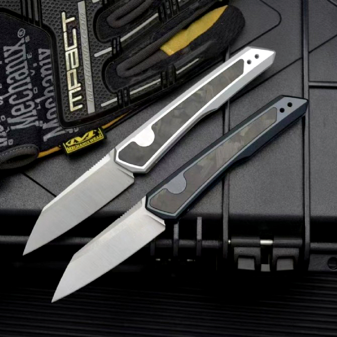 7050 Tactical Knife 8Cr13Mov Tanto Blade CNC Aviation Aluminum Handle Outdoor EDC Pocket Knives with Retail Box