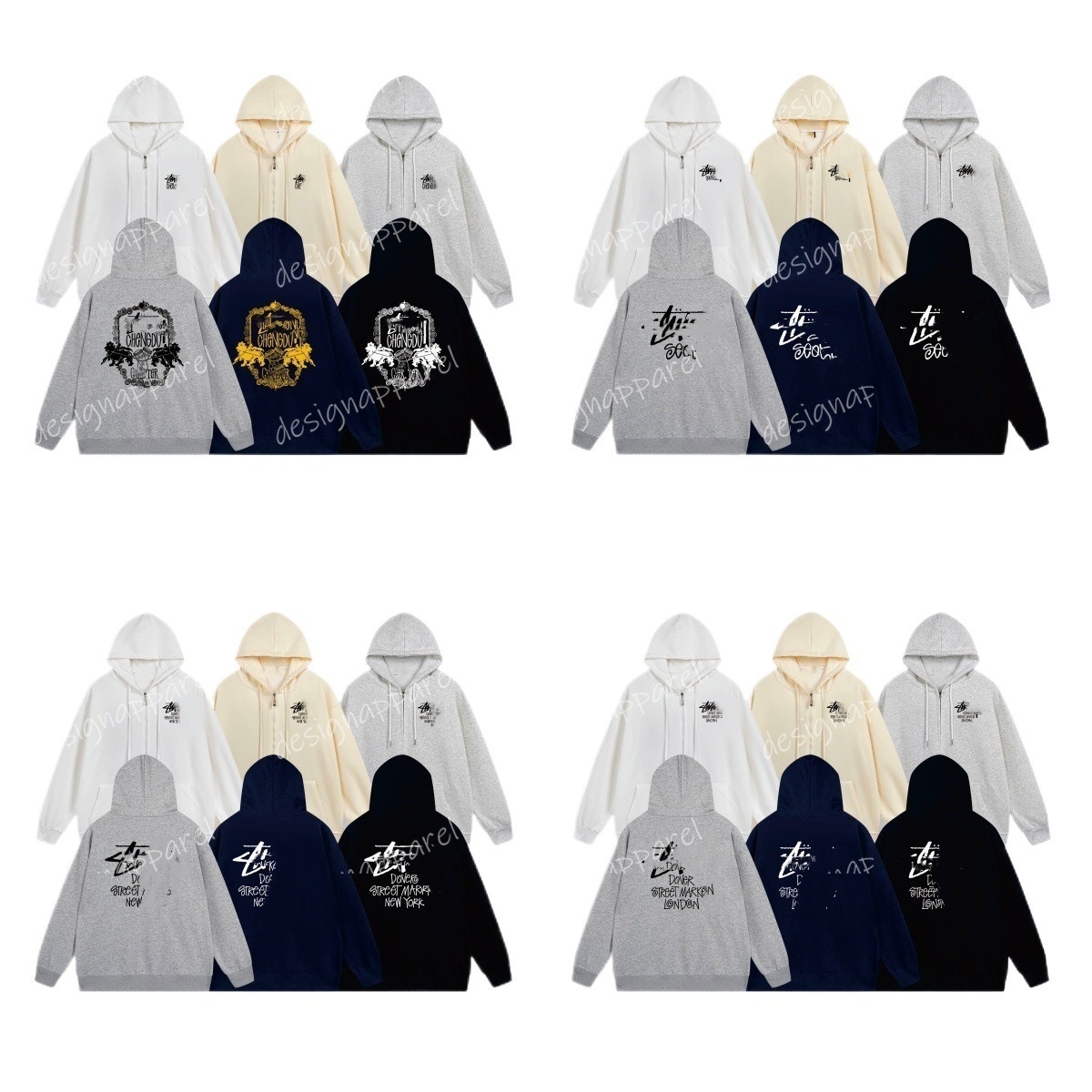 Stussylys Hoodie Designer Hoodie Men's Women's Hoodie Luxury Letter Print Long-Sleeve Fall/Winter Hooded Pullover Sweatshirt Jacket Sweatshirt Pullover