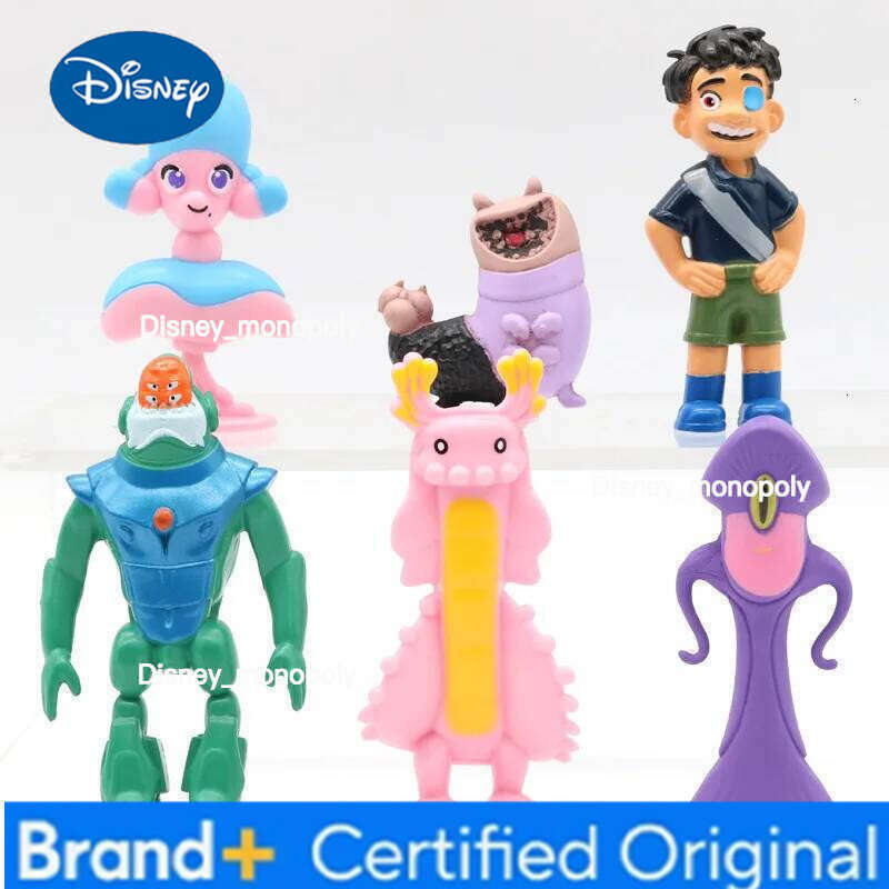 Disney 6pcs Elio Sols Action Figures Kawaii Ornament Car Model Doll Kids Cosplay Classic Toys Home Decor Children Birthday Gift H260105 H260105