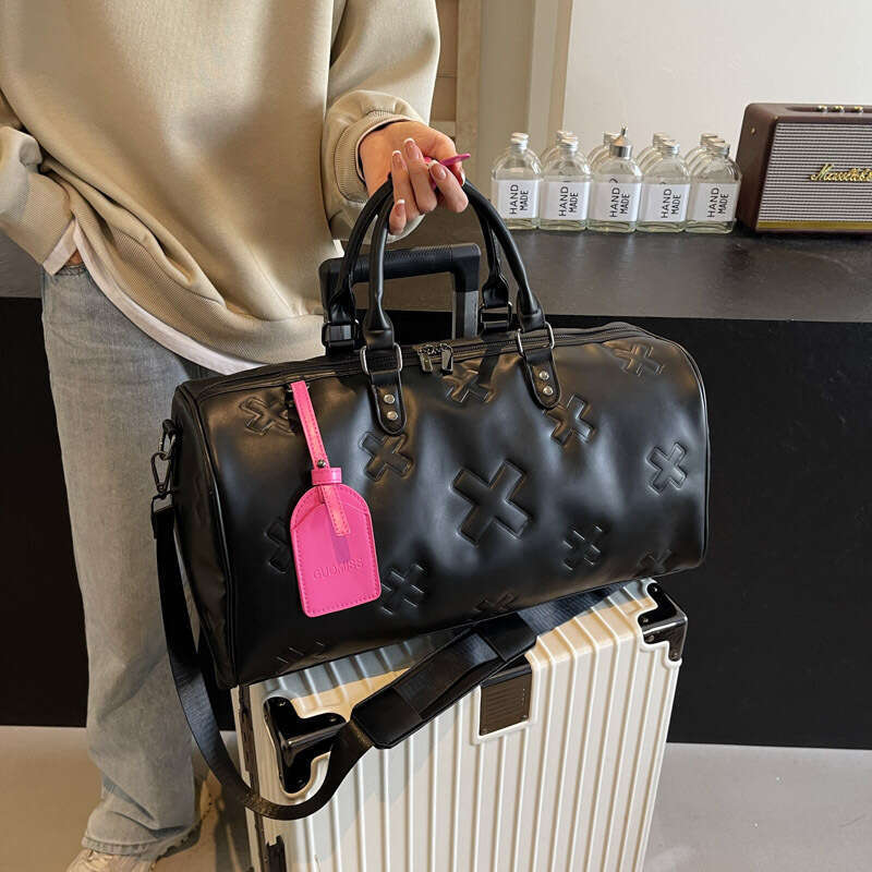 New Arrival Carry-On Luggage Handbag Soft Leather Gym for Women Fashionable Large Capacity Wet and Dry Separation Travel Bag - view 3