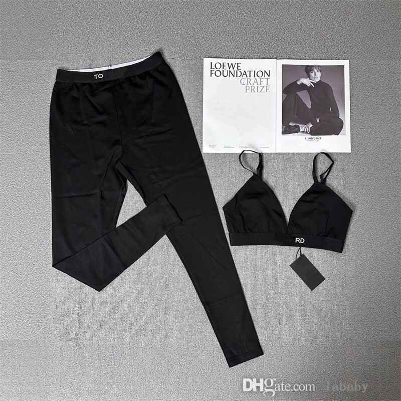 Fashion Womens Designer Tracksuit High Quality Two Piece Set Sexy Sleeveless Bra Vest And Pants Casual Elegant 2Pcs Sets Outfits