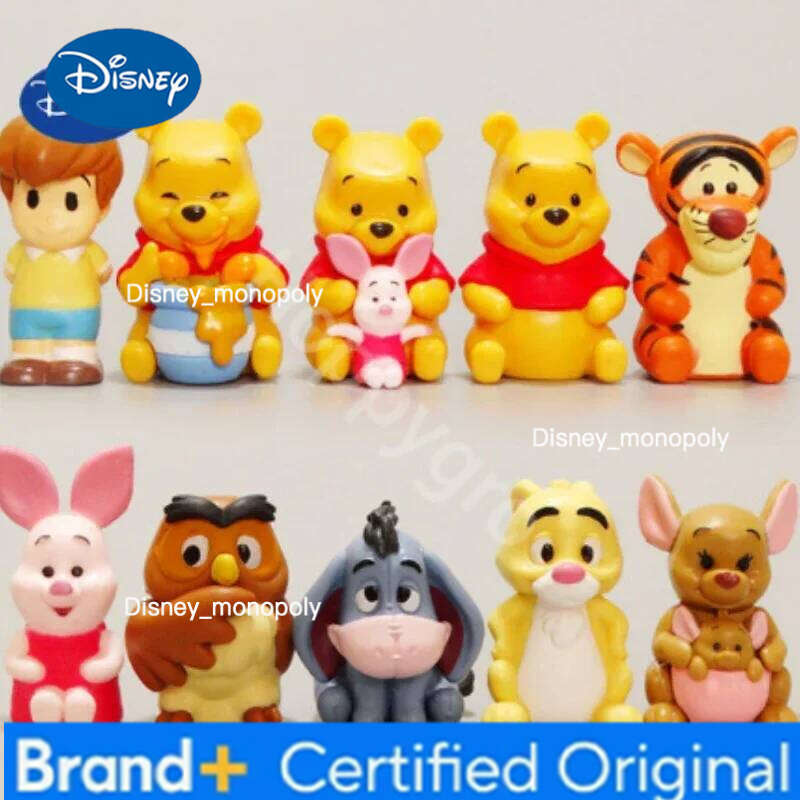 Disney 10pcs/Set Winnie The Pooh Piglet Tigger Eeyore Rabbit Owl Anime Action Figures Toy Cartoon Collection Doll Model For Kids H260105 H260105