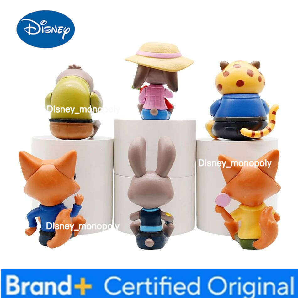 Disney New Zootopia Series Good Sitting Blind Box Figurines Cute Judith Nick Flash Finnick Desktop Ornaments Girl Toys Gifts H260105