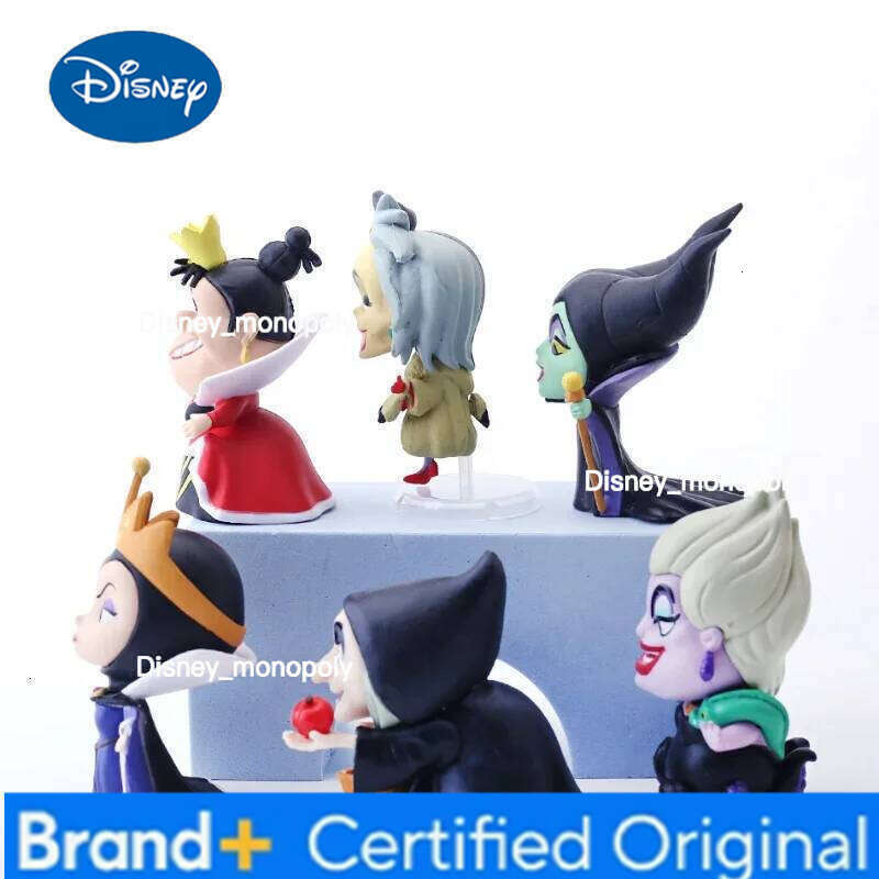 Disney 6pcs/set Maleficent PVC Action Figure Dolls Villains Series Evil Queen Model Car Ornament Kids Toys Cake Decoration Gifts H260105 H260105