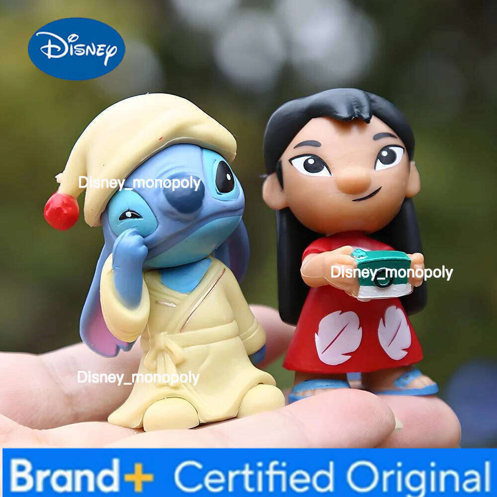 Disney 12pcs/set Stitch Scrump Lilo 5-7cm PVC Anime Figure Cartoon Characters Collectible Model Toys for Kids H260105 H260105