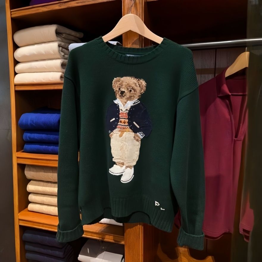 Women's poloSweaters Designer poloSweaters Winter Soft Basic Women Pullover Cotton Bear Pulls Fashion Knitted Jumper Teddy Bear Embroidery Unisex bear