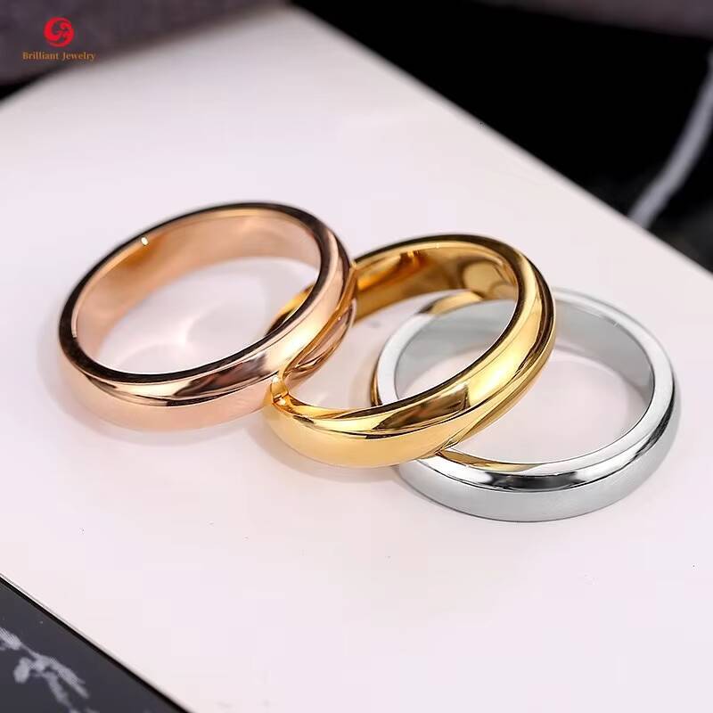 Fine Jewelry Classic14k 18k White Yellow Rose Gold Wedding Engagement Rings Couple Band