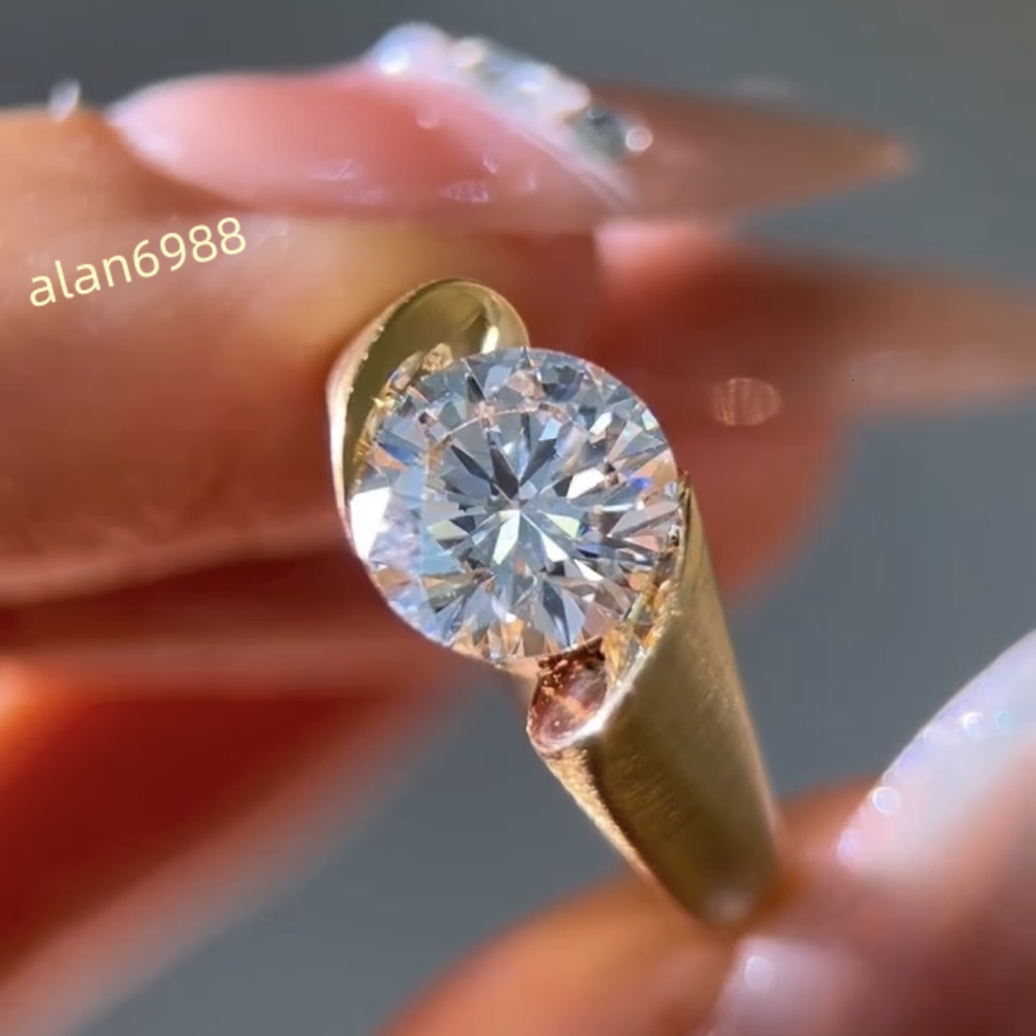 IGI Certified CVD HTHP 1ct 2ct 5ct DEF Lab Grown Diamond Wedding Engagement Ring 18K Solid Gold Jewelry Round Lab Diamond Ring